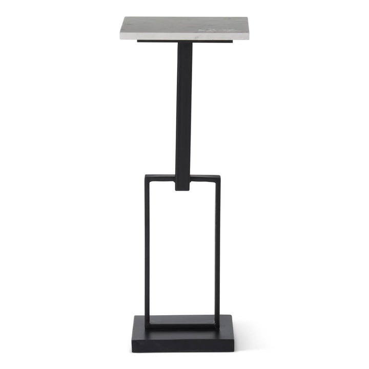 White Marble Top Drink Table - Perch