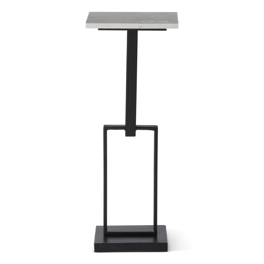 White Marble Top Drink Table - Perch