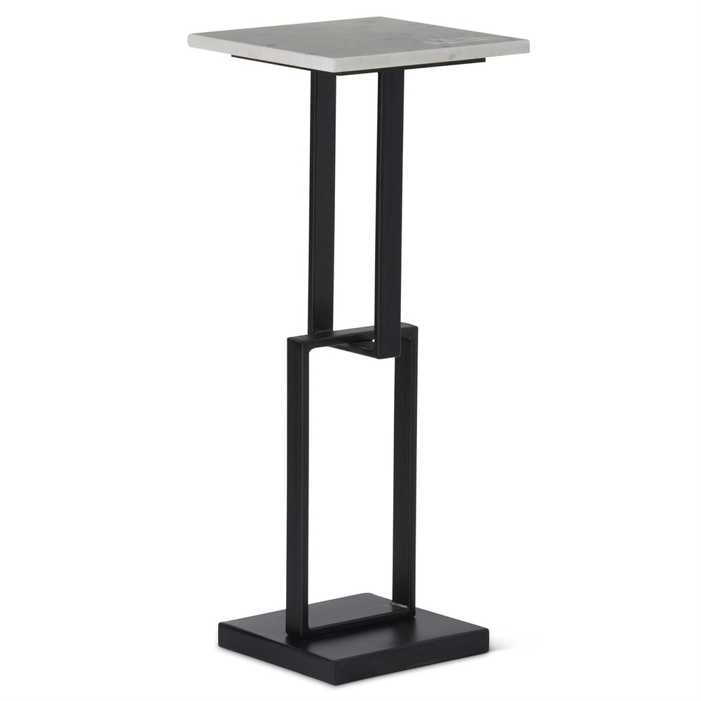 White Marble Top Drink Table - Perch