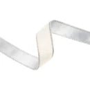 White/ Silver Velvet Wired Ribbon - Perch