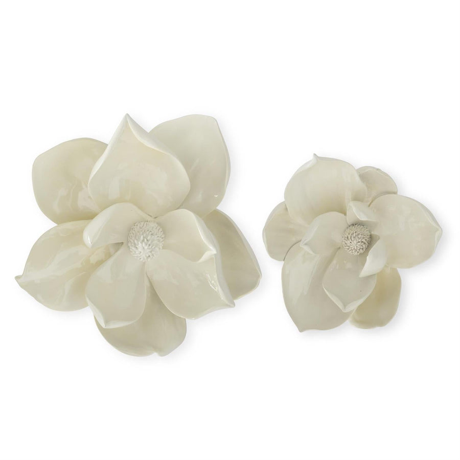 White Wall Hanging Magnolia Blooms - Perch