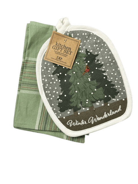 Winter Snow Globe Potholder Gift Set - Perch