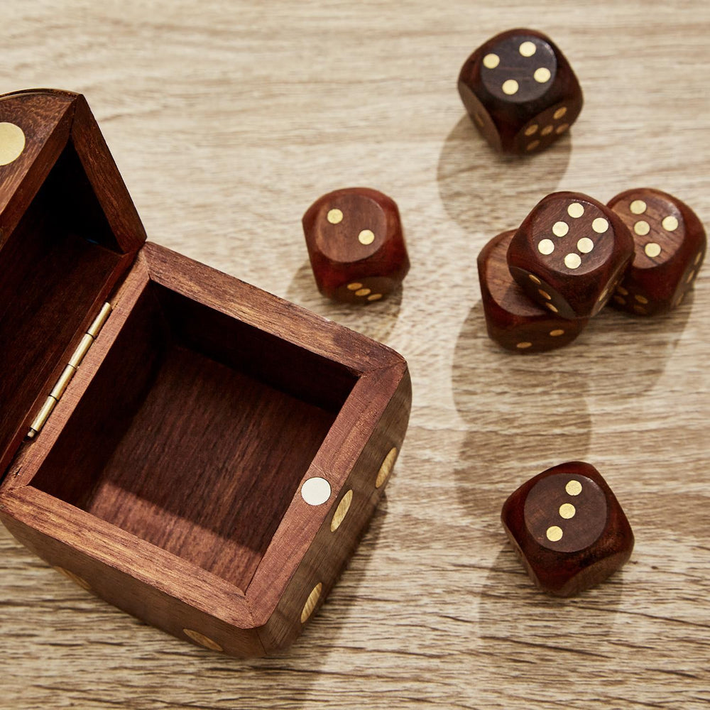 Wood Crafted Dice Box - Perch