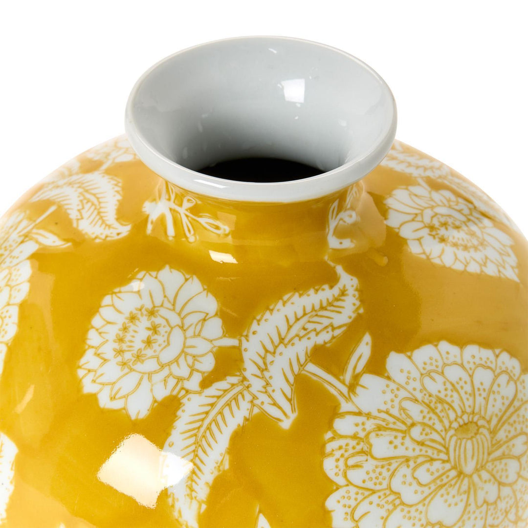 Yellow Floral Vases - Set of 2 - Perch