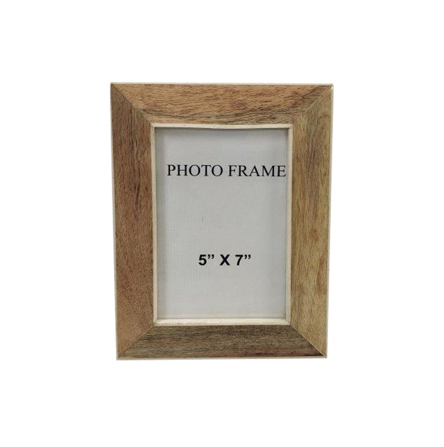 5X7-Wood Frame With White Resin Border - #Perch#