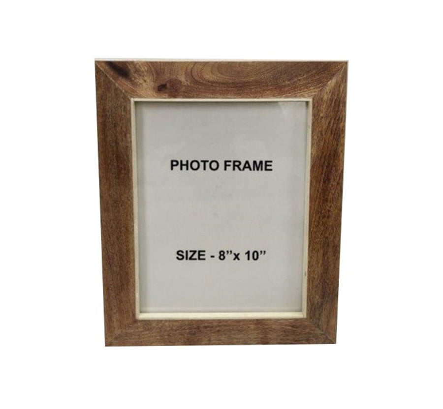 8X10-Wood Frame With White Resin Border - #Perch#