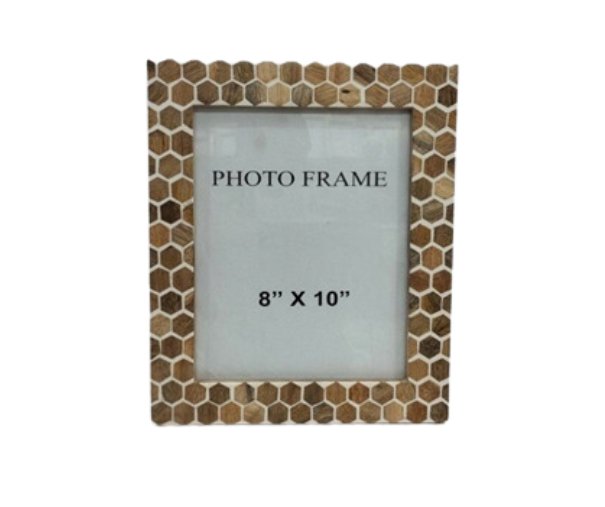 8X10-Wood Hexagon Tile Frame - #Perch#