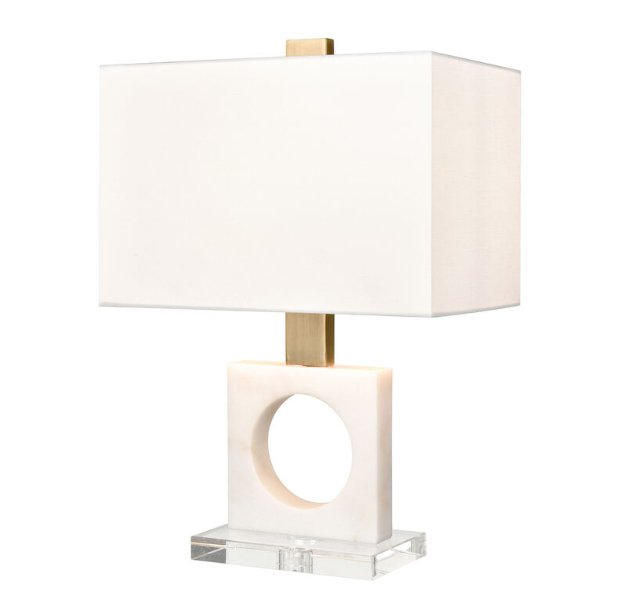 Acres Court 21.75'' High 1-Light Table Lamp - White - #Perch#