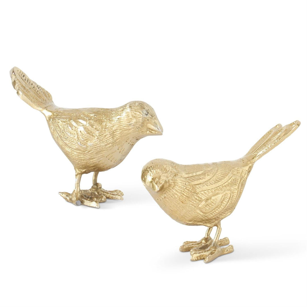 Antiqued Gold Song Birds - #Perch#