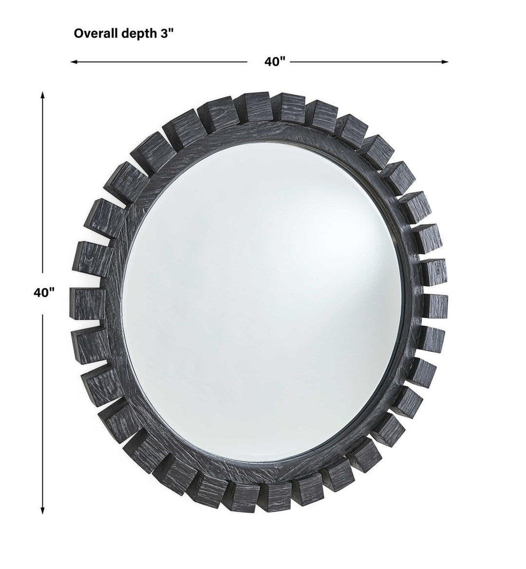 Around The Block Mirror - Ebony - #Perch#