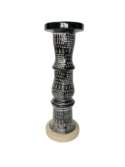 Black Ceramic Candle Holder - #Perch#