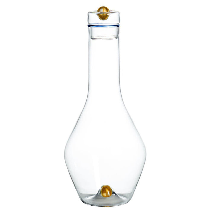 Blue Trim Decanter with Golden Globe - #Perch#