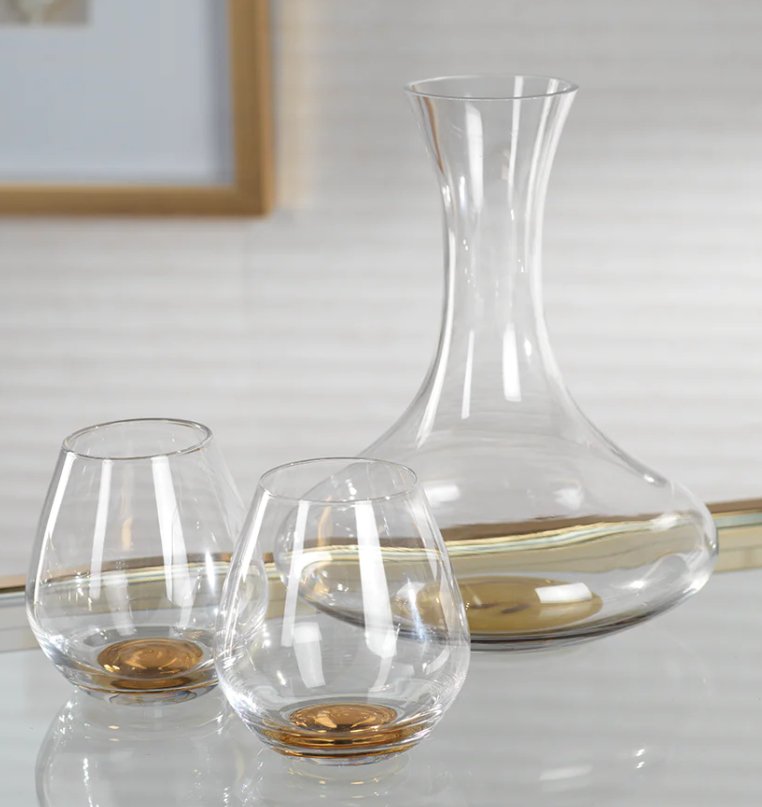 Brunello Wine Decanter with Gold Base - #Perch#