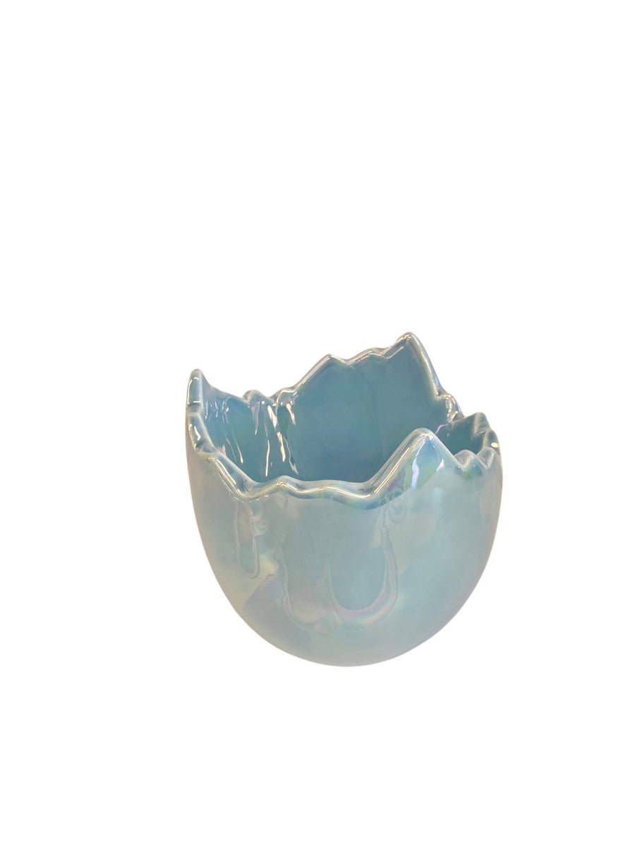 Ceramic Broken Egg Bowl, 5.25" Blue - #Perch#