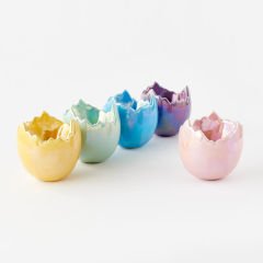 Ceramic Broken Egg Bowl, 5.25" Purple - #Perch#