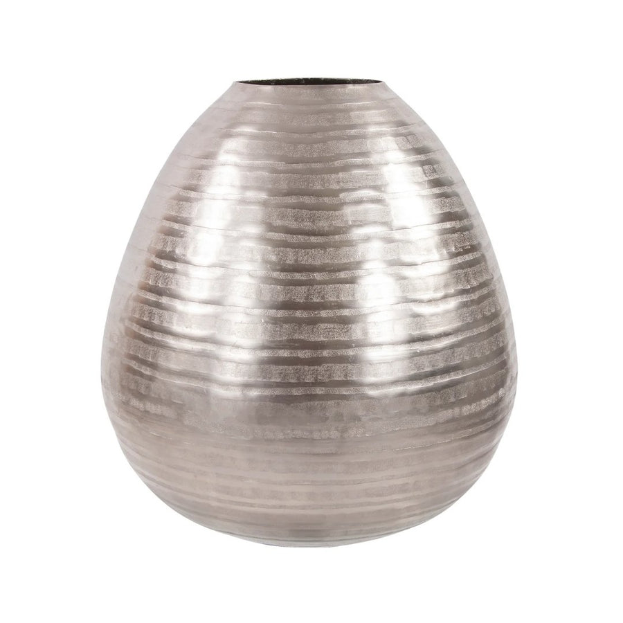 Chiseled Silver Teardrop Vase, Large - #Perch#