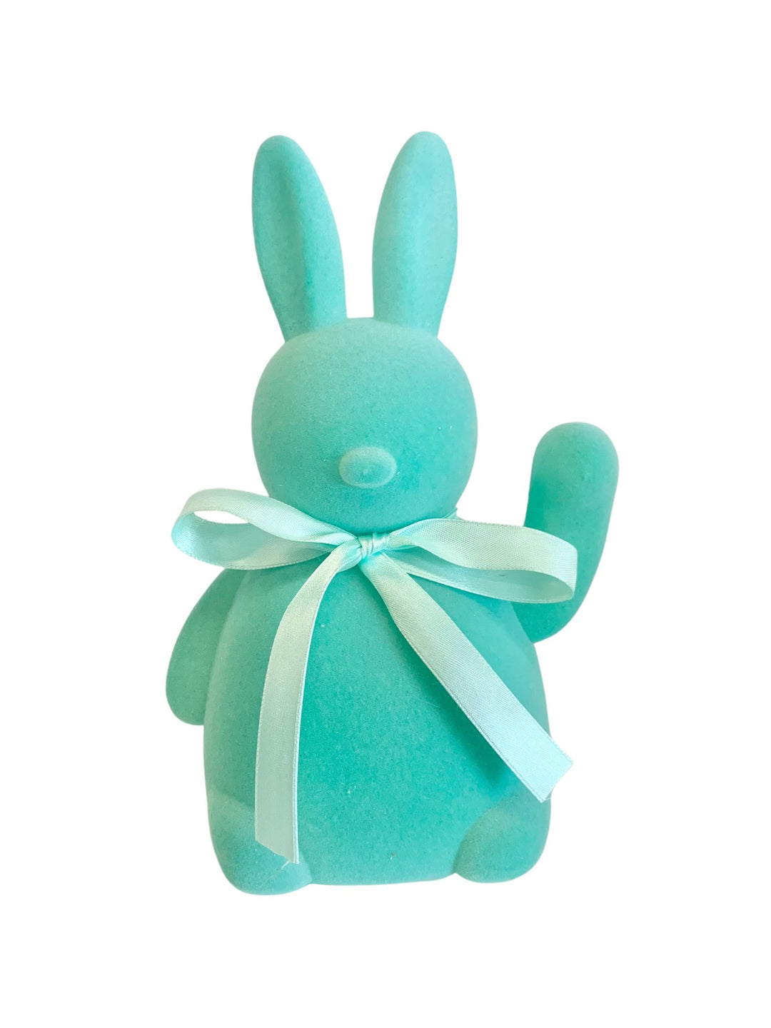 Flocked Waving Bunny - #Perch#