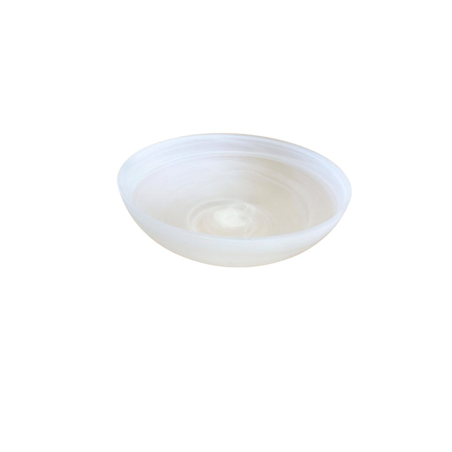 Frosted Shallow Bowl - Alabaster Medium - #Perch#