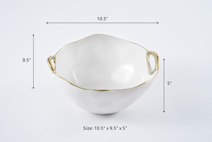 Gold Handle Large Bowl - #Perch#