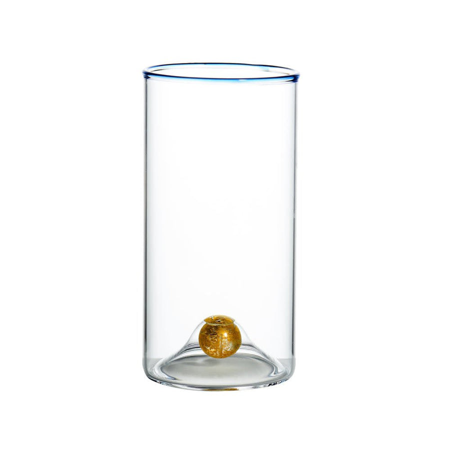 Golden Globe Blue Rim Highball Glasses - #Perch#