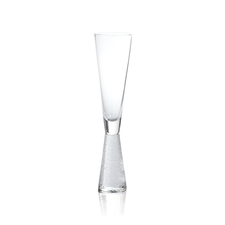 Hammered Stem Livogno Champagne Flutes - #Perch#