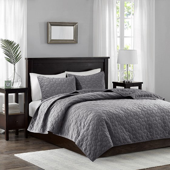 Harper Faux Velvet Reversible Comforter Sets - #Perch#