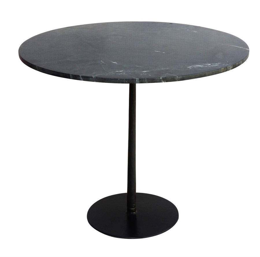 Iron & Black Marble Round Dining Table - #Perch#