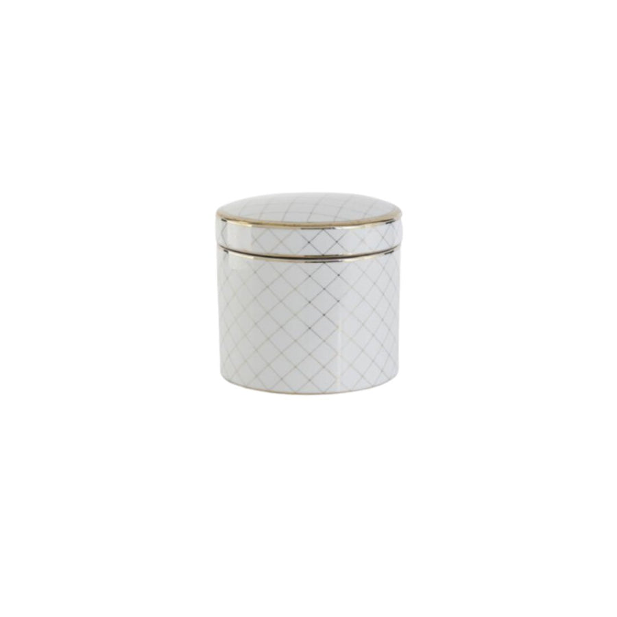Large Round Ceramic Container With Lid - #Perch#