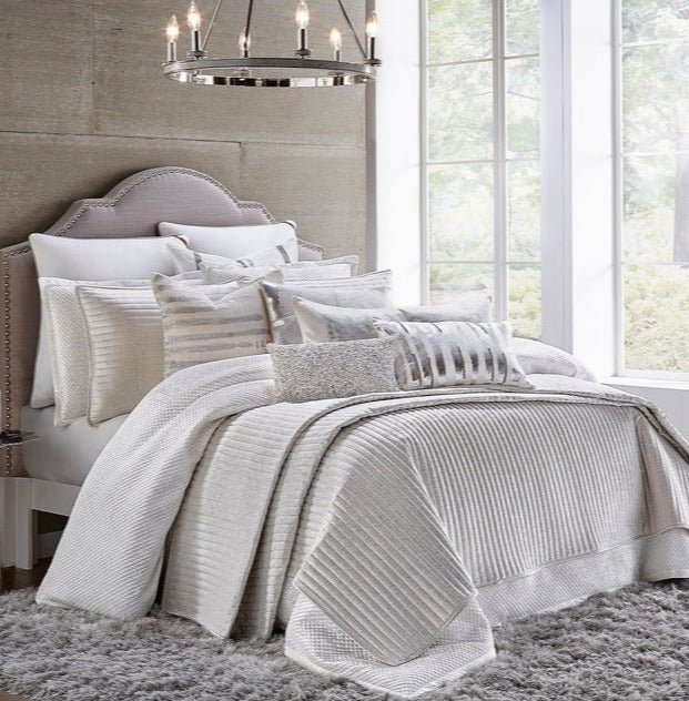 Maya White Velvet Quilt King Set - #Perch#