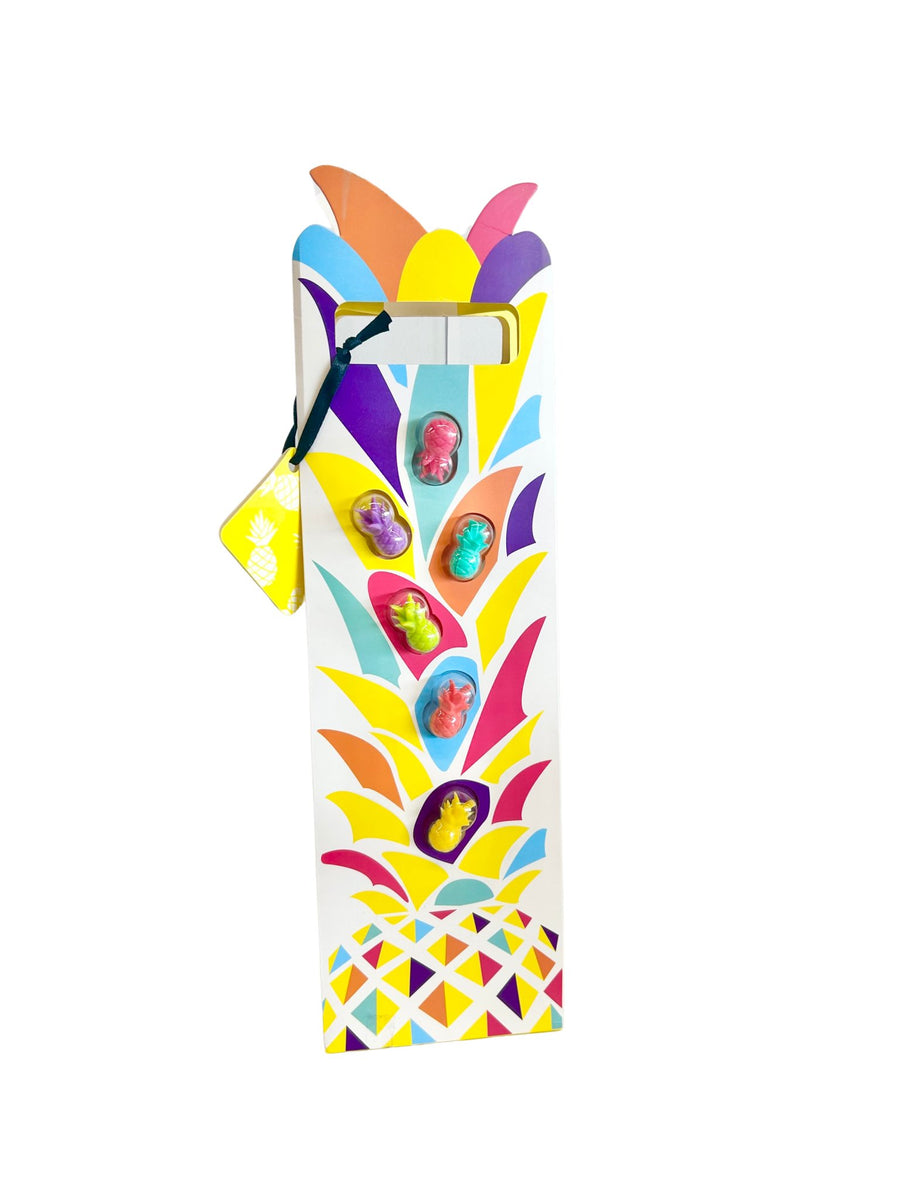 Multicolor Pineapple Bag with Wine Markers - #Perch#