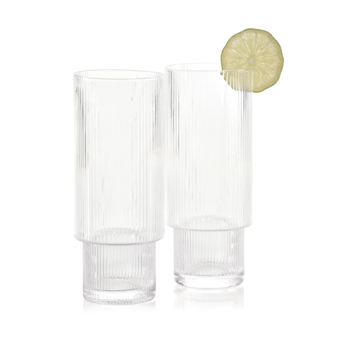 Optic Design Highball Glasses - #Perch#