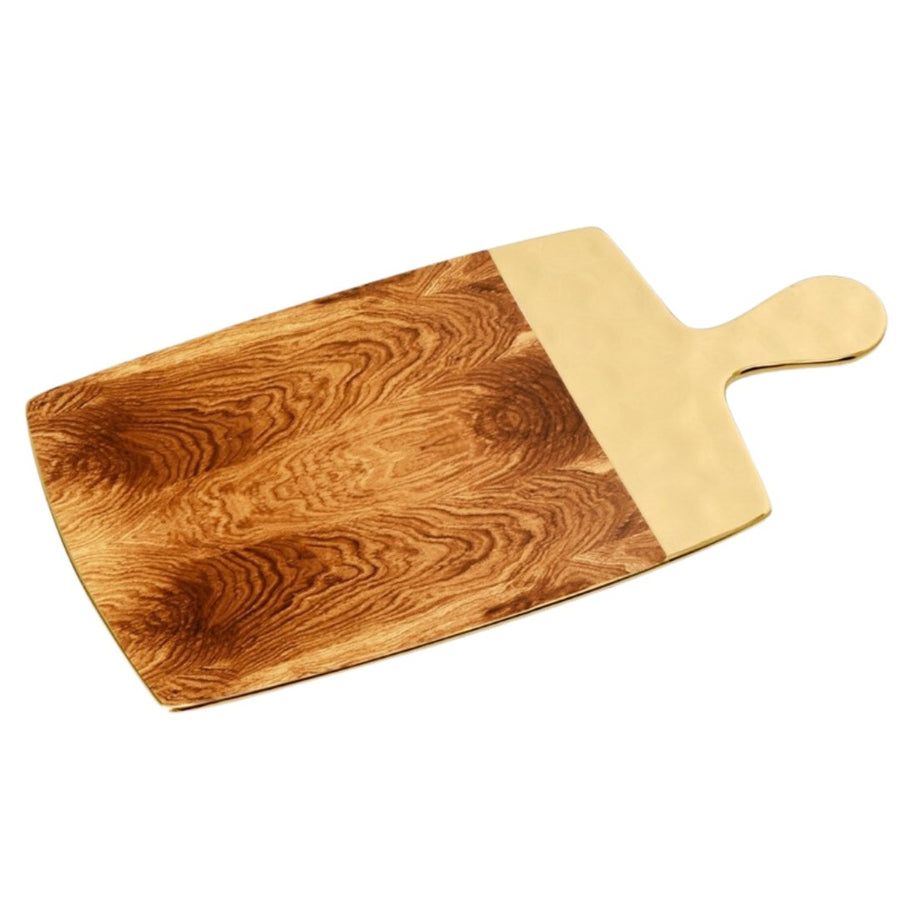 Porcelain Wood Look + Gold Serving Board - #Perch#