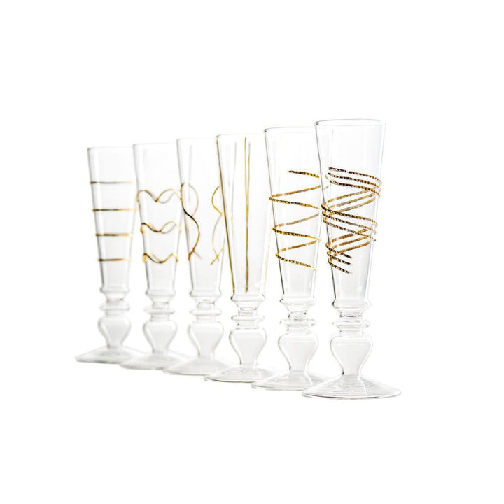 Razzle Dazzle Gold Champagne Glasses - #Perch#