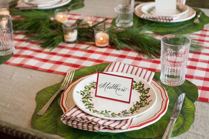 Red Frame Place Card - #Perch#