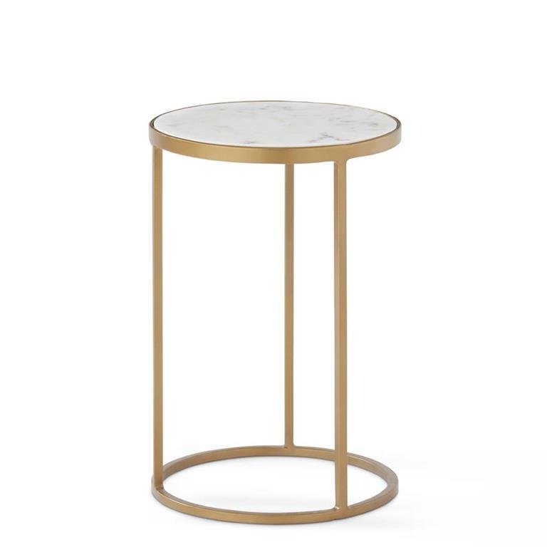 Round Gold/Marble Nesting Tables - Set Of 3 - #Perch#