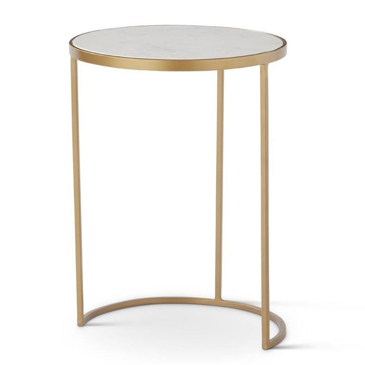 Round Gold/Marble Nesting Tables - Set Of 3 - #Perch#