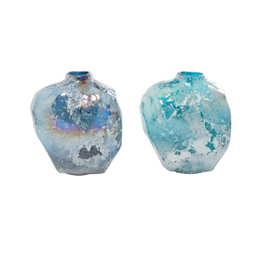 Shades of Blue Blown Glass Vases - #Perch#
