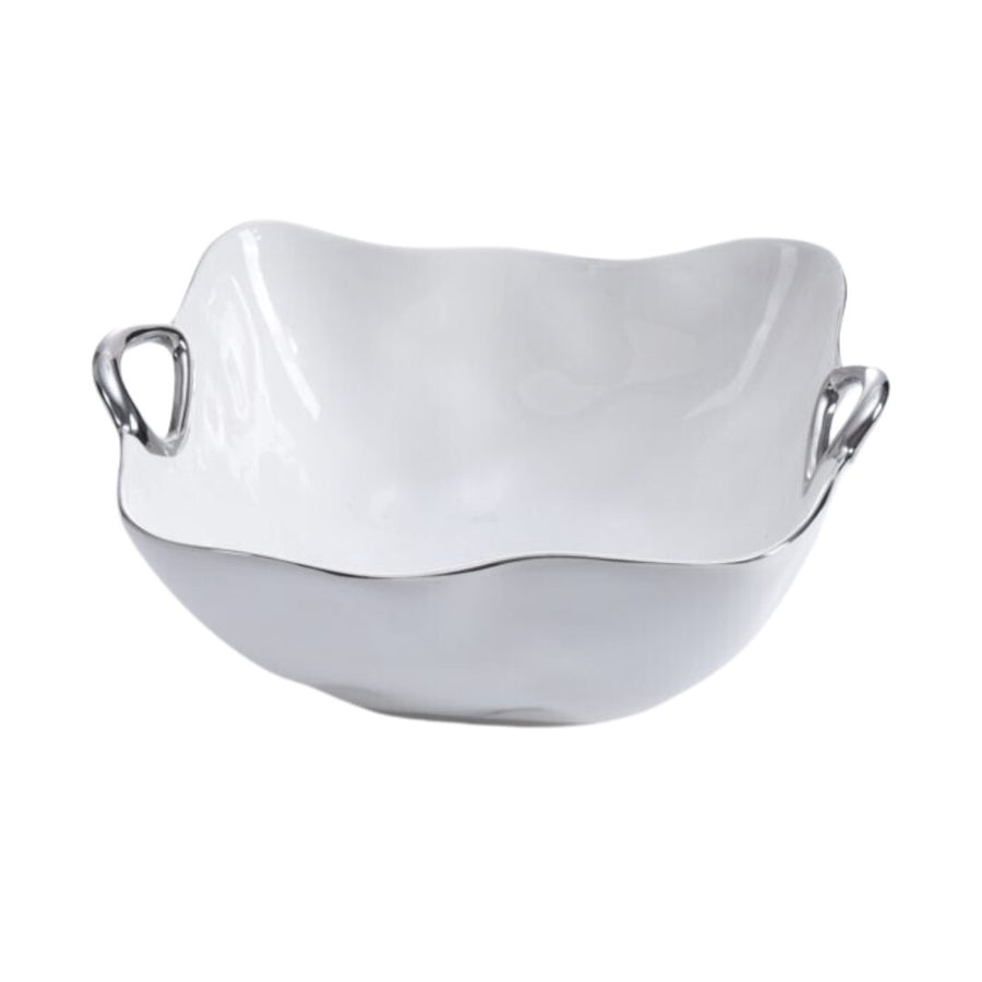 Silver Handle Large Square Bowl - #Perch#