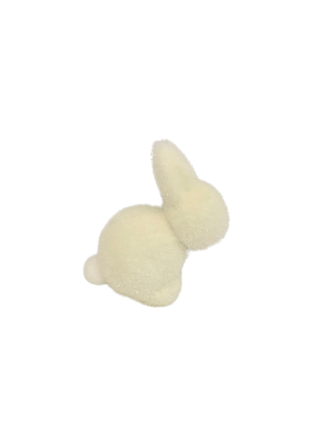 Small Flocked Seated Bunny - #Perch#