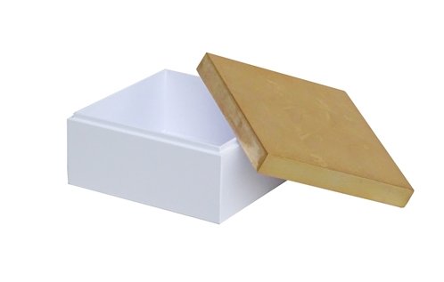 Small Square Box with Gold Leaf Lacquer Lid - #Perch#