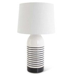 Striped Ceramic Jar Lamp - #Perch#