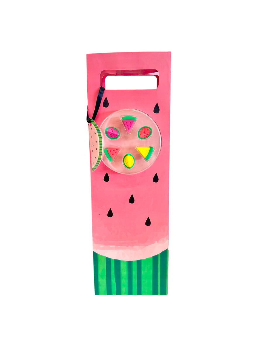 Watermelon Closeup Bag W/ Wine Markers - #Perch#